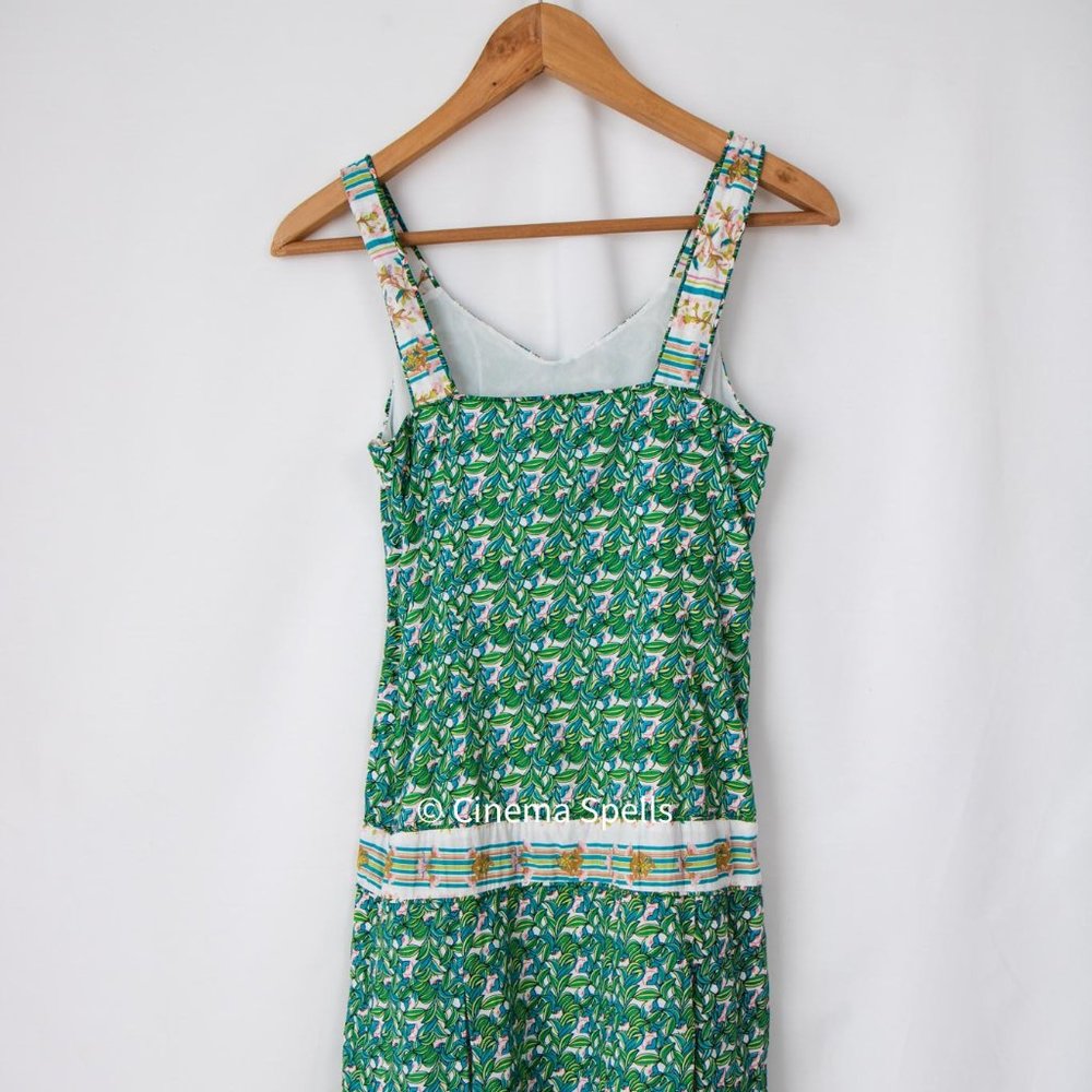 Early 2000s As Seen On Marissa Cooper On The OC DVF Green Spring Dress Size US 2 - Picture 8 of 10